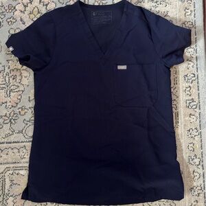Figs Navy Blue Catarina One Pocket Scrub Top XS